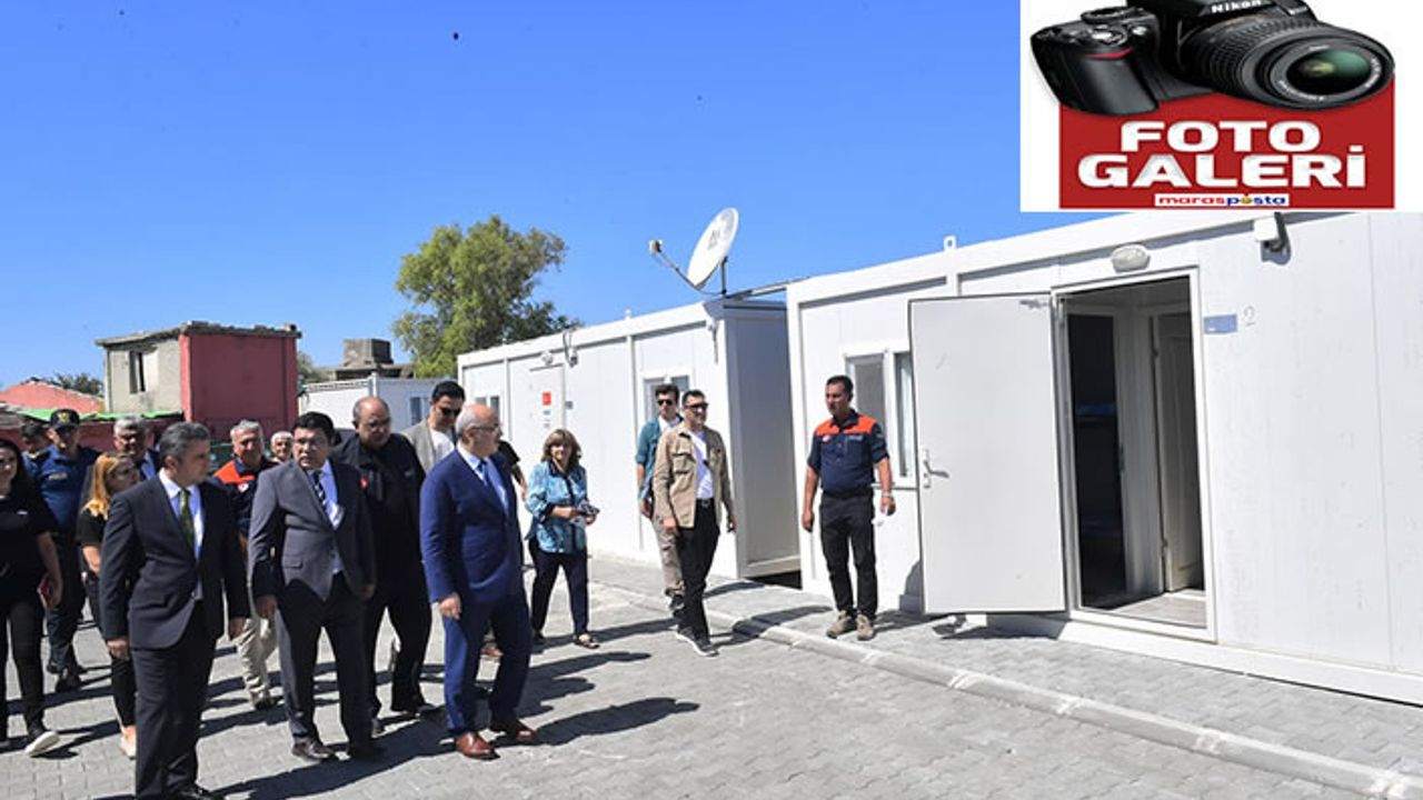 Adana Valisi Köşger, konteyner kenti ziyaret etti