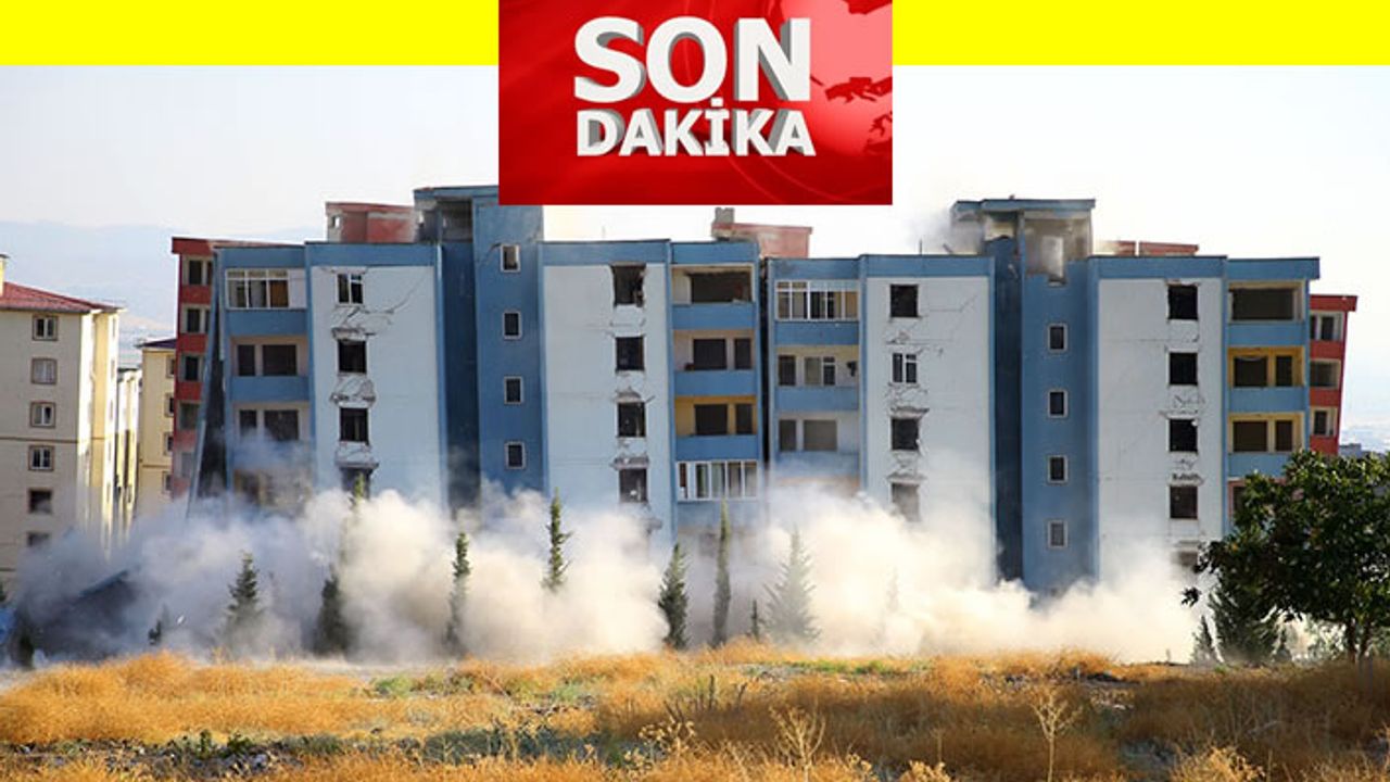 Ağır hasarlı binaların patlayıcı yardımıyla yıkımı sürüyor