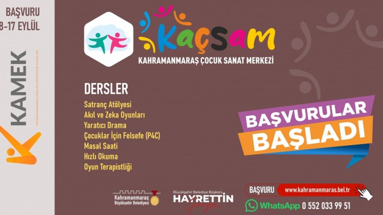 Büyükşehir’in Yeni Çocuk Sanat Merkezi’nde başvurular başladı!