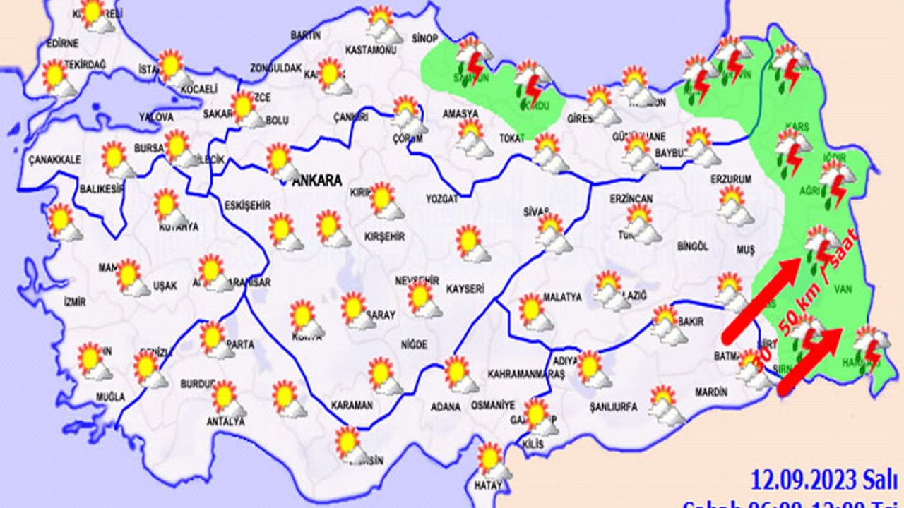 Ülke geneli yarın parçalı yer yer çok bulutlu olacak… Hava sıcaklıkları azalıyor!