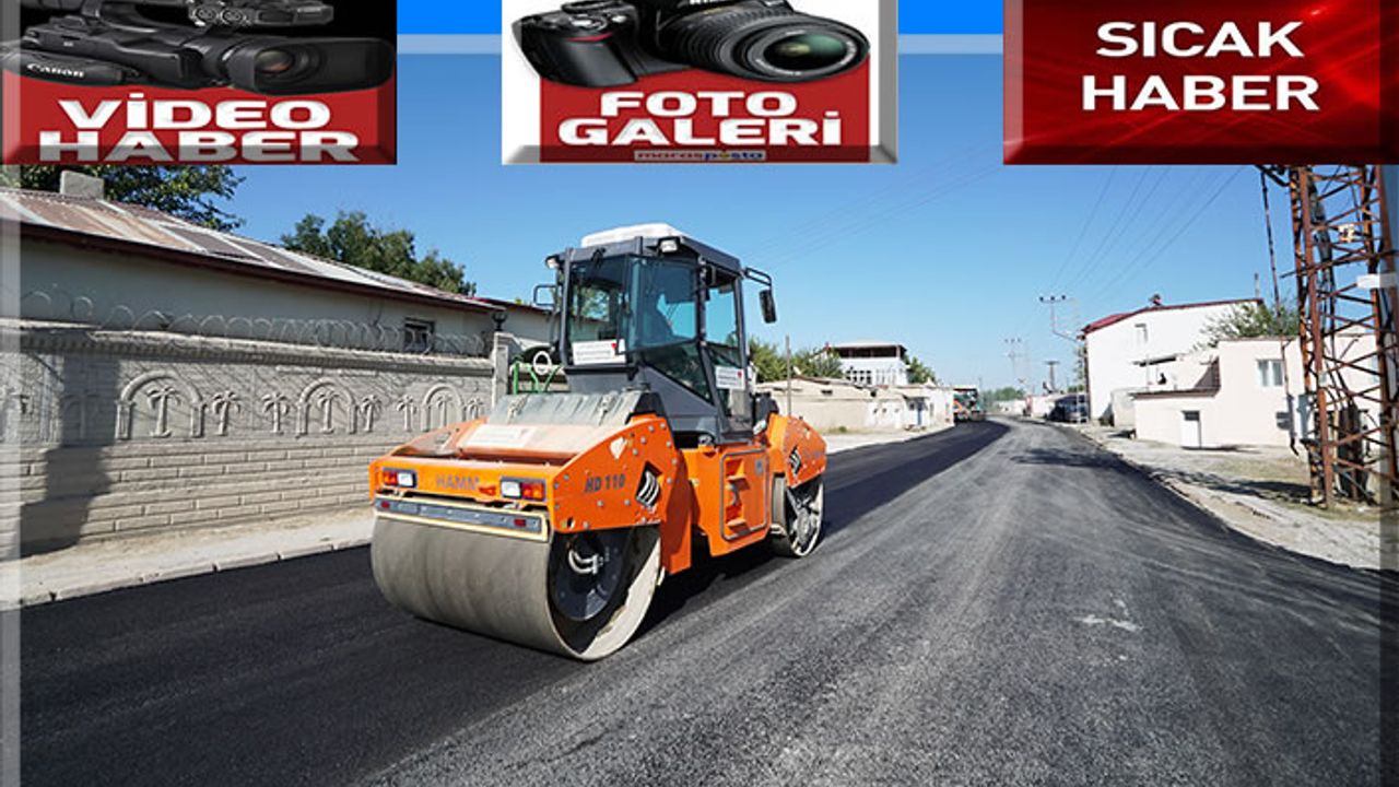Darende Caddesi’nde asfaltlama tamamlanıyor