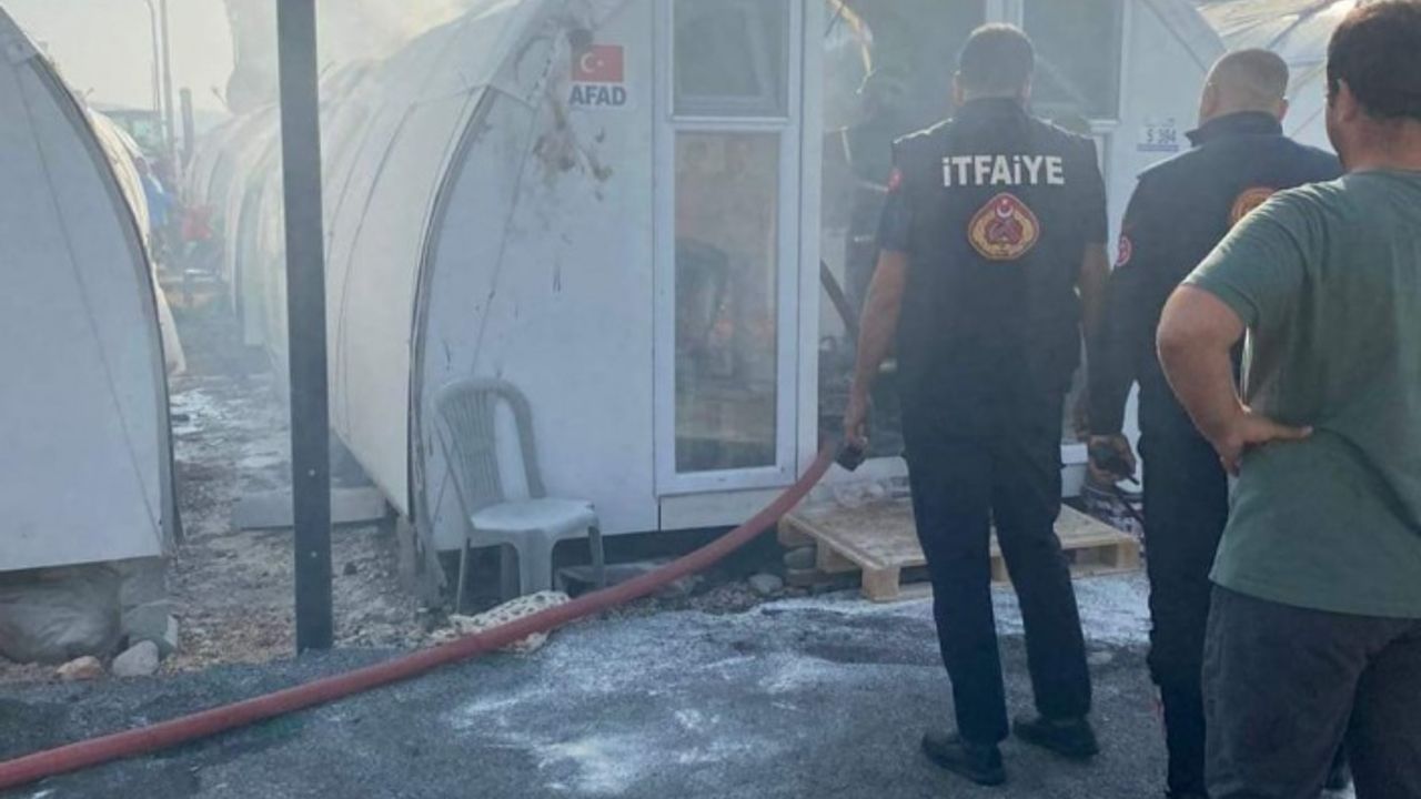 Elektrik akımına kapılan depremzede hayatını kaybetti