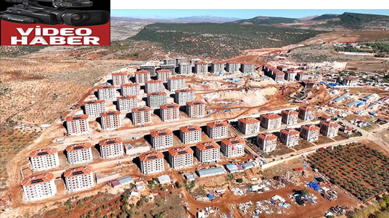 Pazarcık'ta yükselen afet konutları havadan görüntülendi