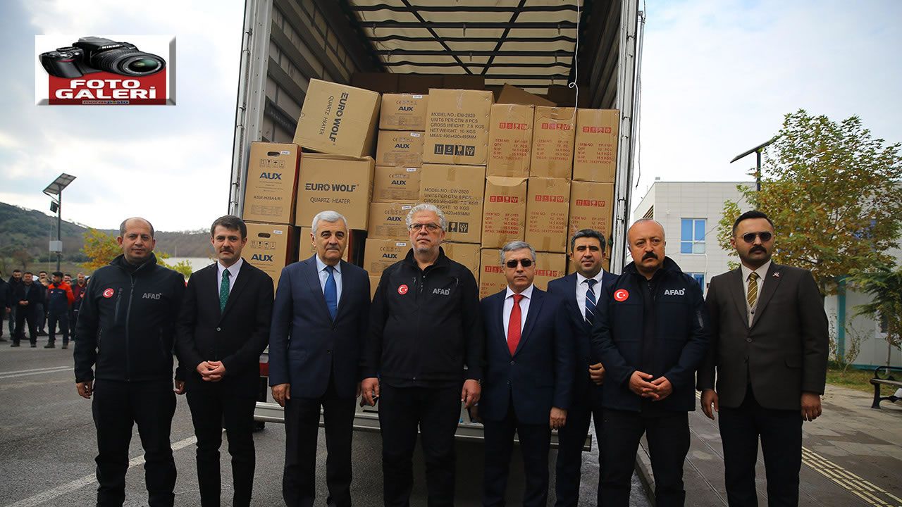Azerbaycan'dan gönderilen malzemeler Kahramanmaraş'a ulaştı