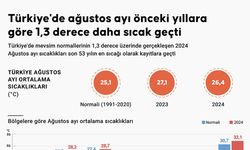 Ağustos önceki yıllara göre 1,3 derece daha sıcak geçti