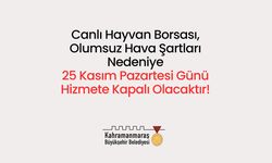 Canlı Hayvan Borsası, Yarın Kapalı Olacak!