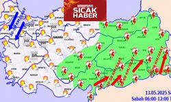 Yer yer kuvvetli gökgürültülü sağanak yağışlı hava bekleniyor