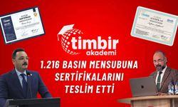 TİMBİR Akademi, bin 216 basın mensubuna sertifikalarını teslim etti