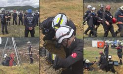 TÜDAK'ın gerçeğini aratmayan deprem tatbikatını AA ekipleri görüntüledi