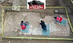 Temel kazısında Geç Antik Çağ'a ait mozaik bulundu