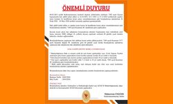 Hak sahipleri borçlanmaları ile ilgili duyuru