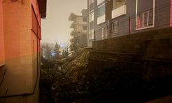 Dulkadiroğlu’nda Bir Binanın İstinat Duvarı Çöktü