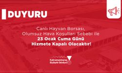 Canlı Hayvan Borsası, Bugün Kar Yağışı Nedeniyle Hizmete Kapalı Olacak