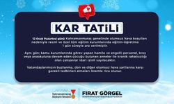 Olumsuz Hava Koşulları Nedeniyle Eğitime 12 Ocak’ta Ara Verildi