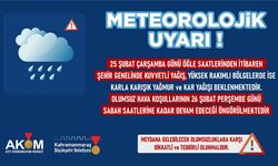 Kahramanmaraş Genelinde Kuvvetli Yağış Uyarı!