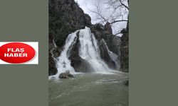 Uçansu Şelalesi'nin debisi yağışlardan dolayı arttı