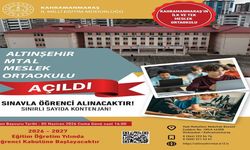 Kahramanmaraş’ta Mesleki Ortaokulu Açılıyor