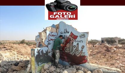 İdlibli grafiti sanatçısı Aziz Esmer,  acıları duvarlara yansıttı