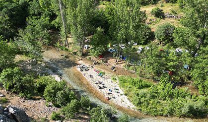 Doğa tutkunları bayram Kale Boynu Kanyonu’nu tercih etti