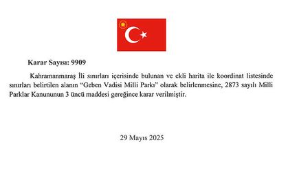 Andırın "Geben Vadisi" milli park ilan edildi