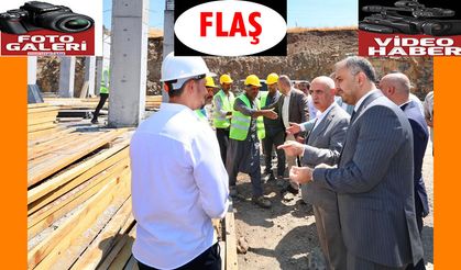Kirişci ve Toptaş, Kale Gençlik Merkezi inşaatında incelemelerde bulundu