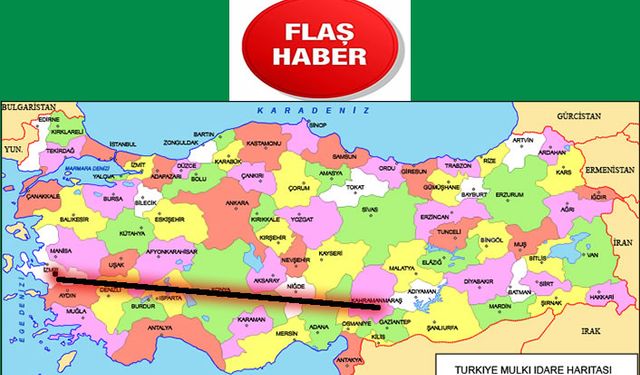 İzmir’den Kahramanmaraş kaç kilometre?