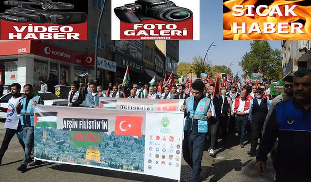 "Filistin'e Destek Yürüyüşü" düzenlendi