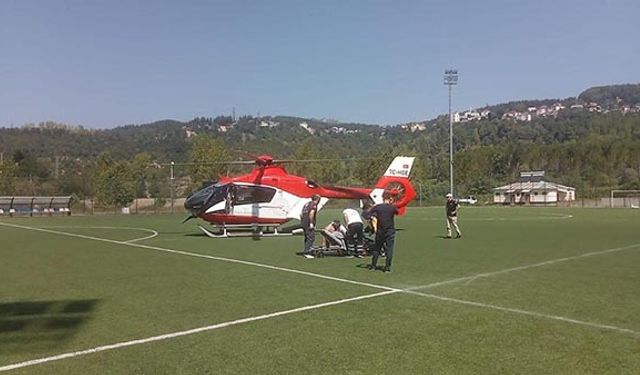 Yaşlı Hasta İçin Helikopter Ambulans Havalandı