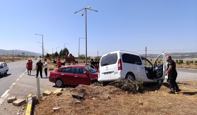 Pazarcık’ta trafik kazası korkuttu