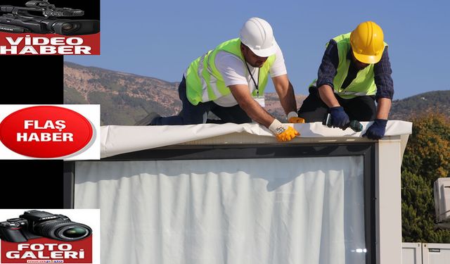 Onikişubat'taki afetzedelerin konteynerleri kışa hazırlandı