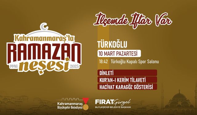 Büyükşehir’in Ramazan Sofrası 10 Mart’ta Türkoğlu’nda Kurulacak