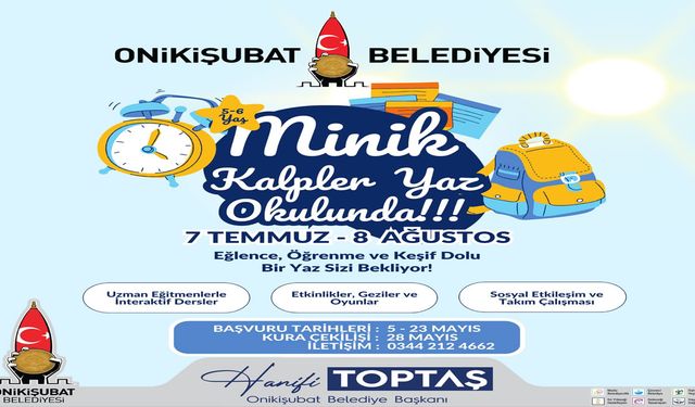 ‘Minik Kalpler Yaz Okulu’na başvurular başlıyor