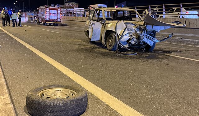 Kamyonet ile otomobilin çarpıştığı kazada 1 kişi yaralandı
