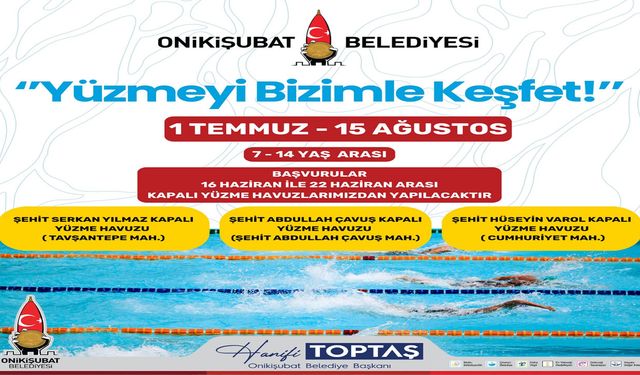 ‘Yüzmeyi Bizimle Keşfet’kursu başlıyor
