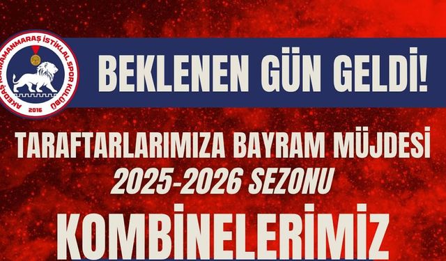 İstiklalspor’da  2025-2026 Kombine Biletleri Satışa Çıkıyor!