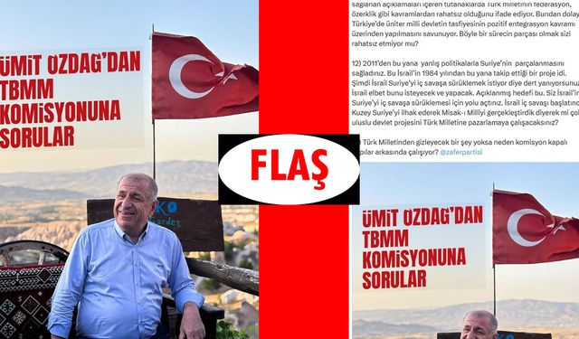 Özdağ’dan “TBMM Öcalan Komisyonuna sorular”