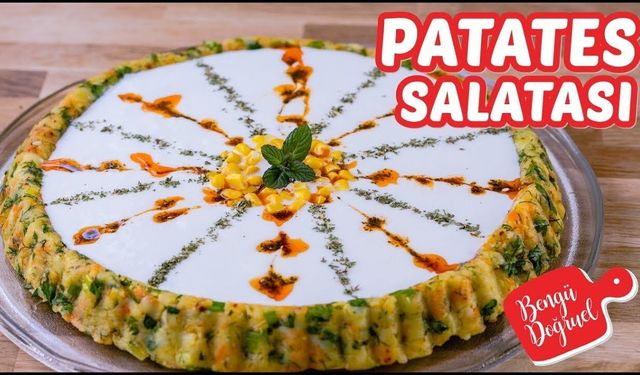 Yoğurtlu patates salatası