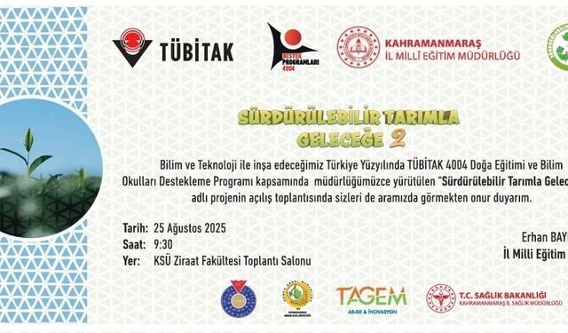 TÜBİTAK Destekli “Sürdürülebilir Tarımla Geleceğe-2” Projesi Başlıyor