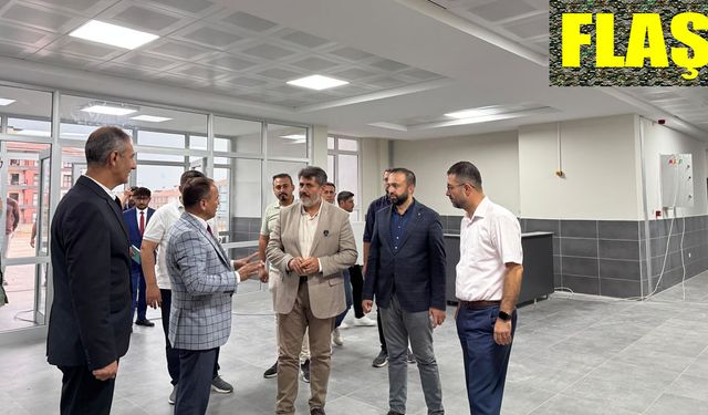 AK Partili Milletvekili Debgici, okul inşaatında incelemede bulundu