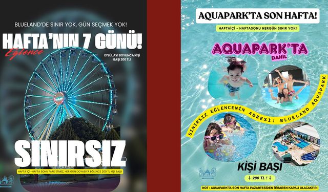 BlueLand’te Sınırsız Eğlence Artık Hafta İçi Her Gün!