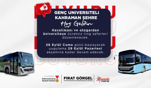 Büyükşehir’den Üniversitelilere Hoş Geldin Hediyesi
