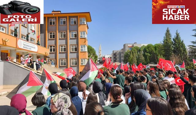 Filistinli mazlumlara bir destek çağrısı da Kahramanmaraşlı öğrencilerden