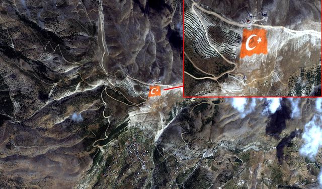 Milli Savunma Bakanlığı, en büyük Türk Bayrağı’nı uzaydan görüntüledi