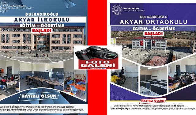 Dulkadiroğlu Akyar’da Yeni Okullar Eğitime Başladı