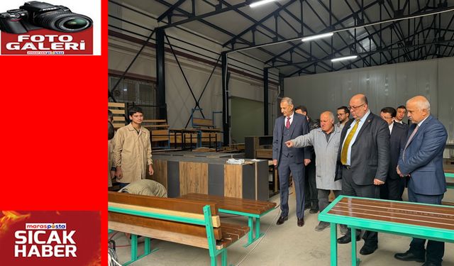 Meslek Lisesi Öğrencileri Dulkadiroğlu Belediyesi İçin Bank ve Piknik Masası Üretiyor