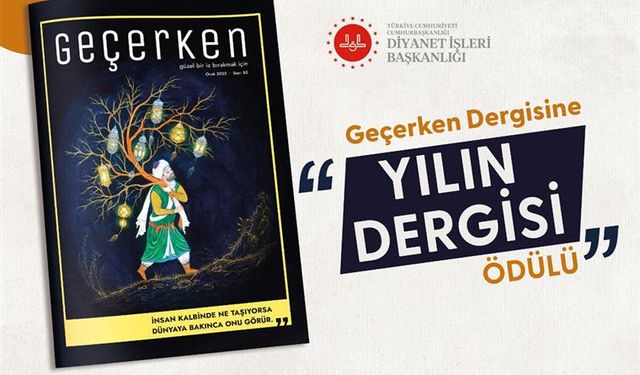 Diyanet’in “Geçerken” dergisine “Yılın Dergisi” ödülü