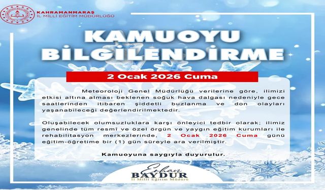 Eğitime Kar Engeli! Okullar 1 Gün Tatil Edildi