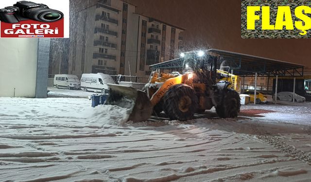 Büyükşehir’den Karla Mücadelede Gece Mesaisi