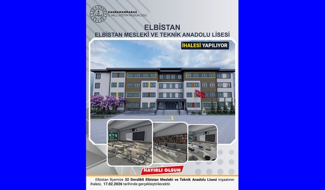 Elbistan’da Mesleki Eğitime Dev Yatırım