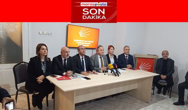 CHP Heyetinden Kahramanmaraş Çıkarması